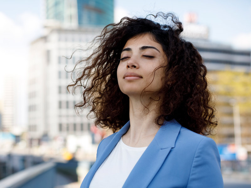 optimistic woman