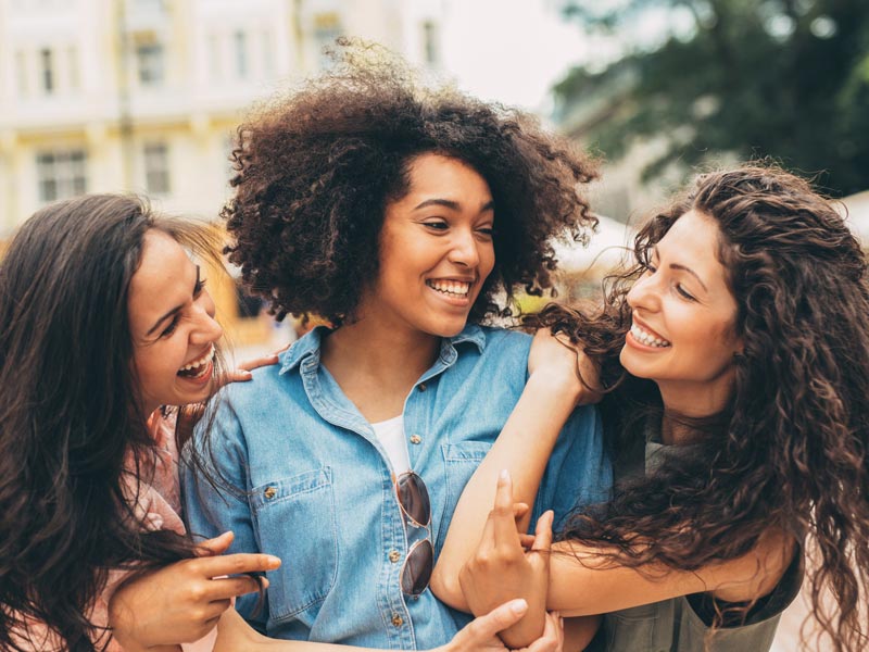 group of happy women